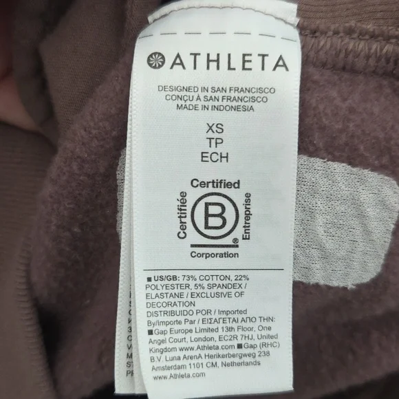 Athleta Forever Fleece Half Zip Sweatshirt XS Mauve EUC - Picture 6 of 6